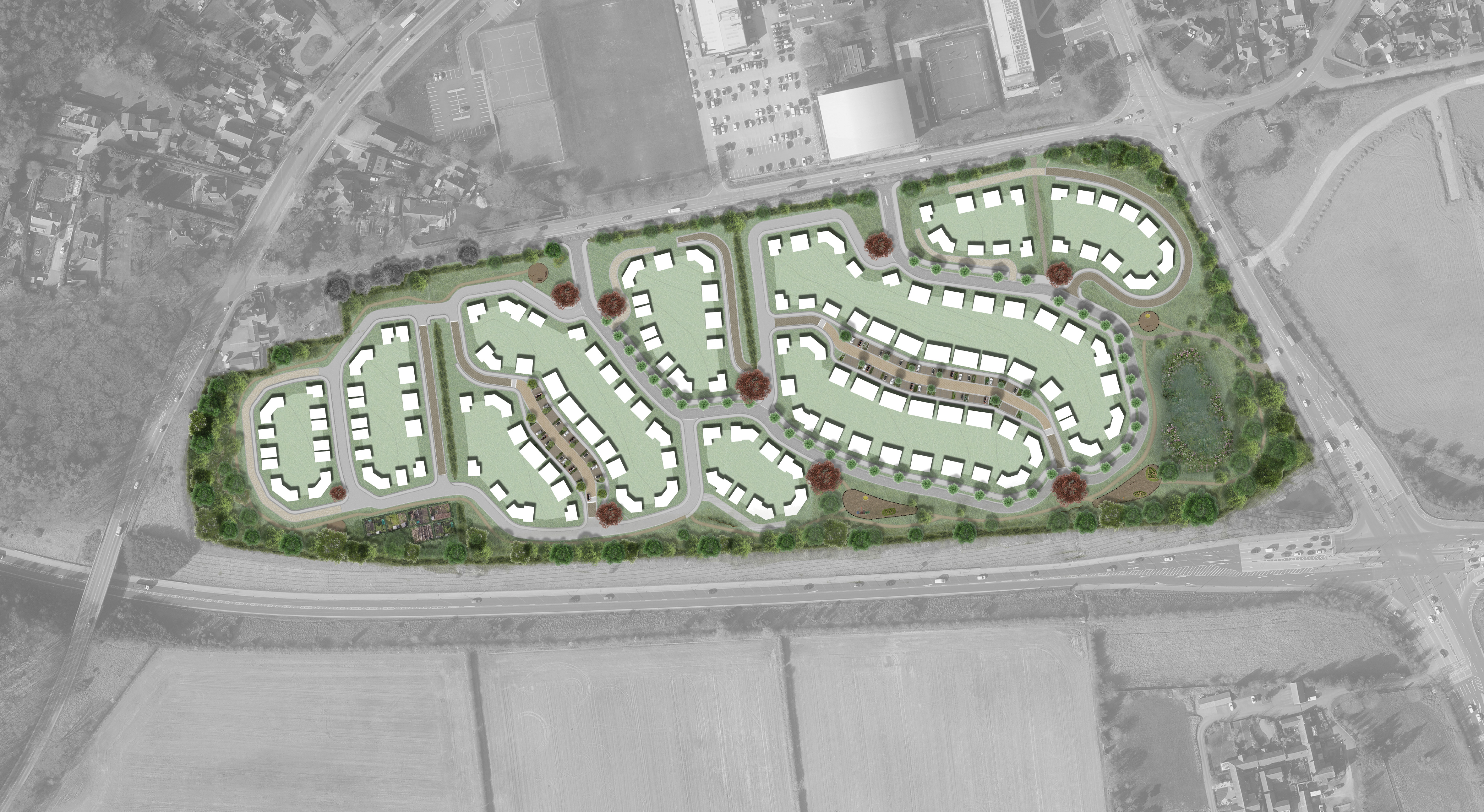 Cauldwell Road draft illustrative masterplan